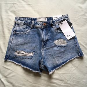 Zara Distressed High Waisted Shorts